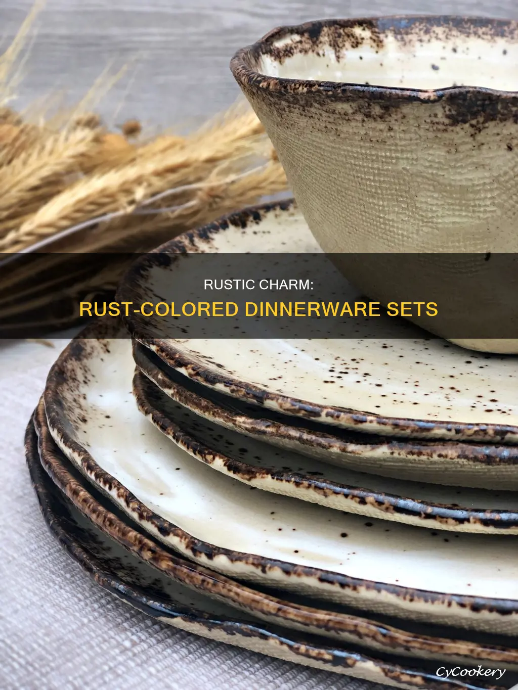 rust colored dinnerware sets