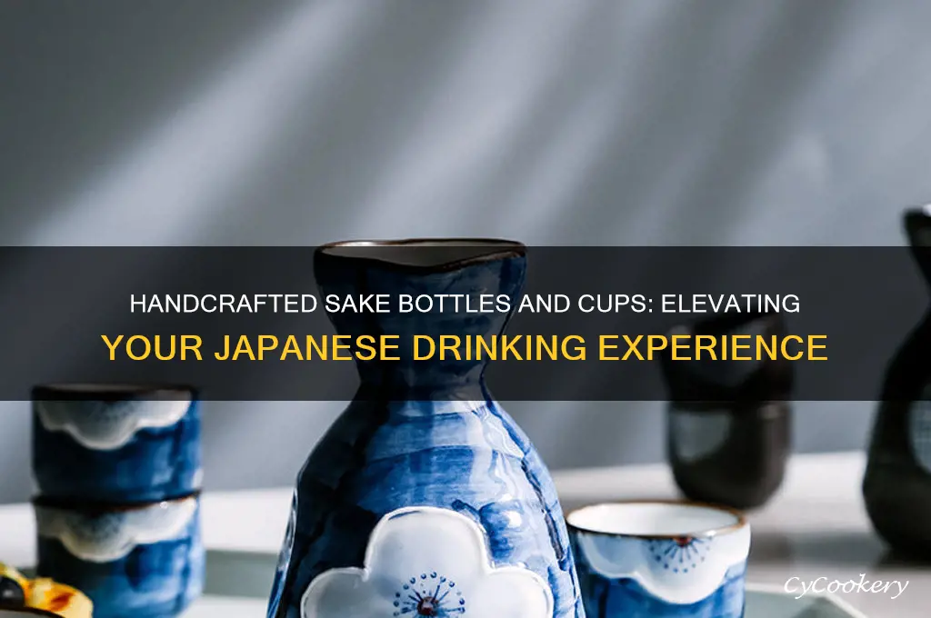 sake bottle and cups handmade