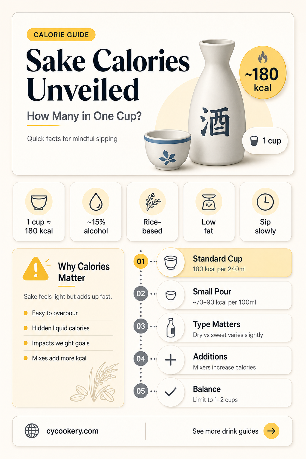1 cup of sake calories