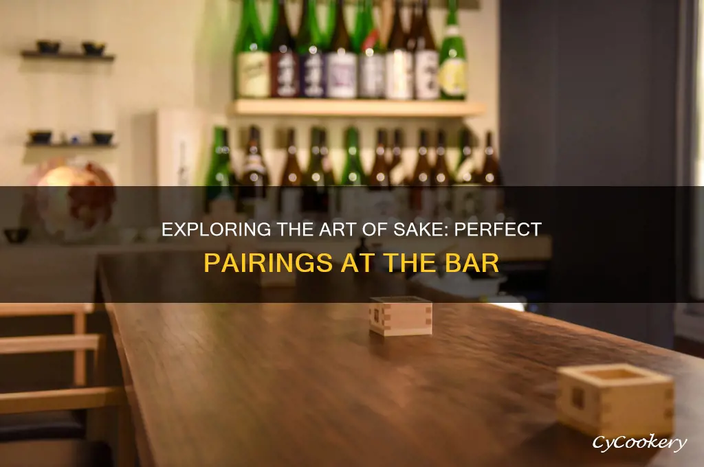 sake cup at bar