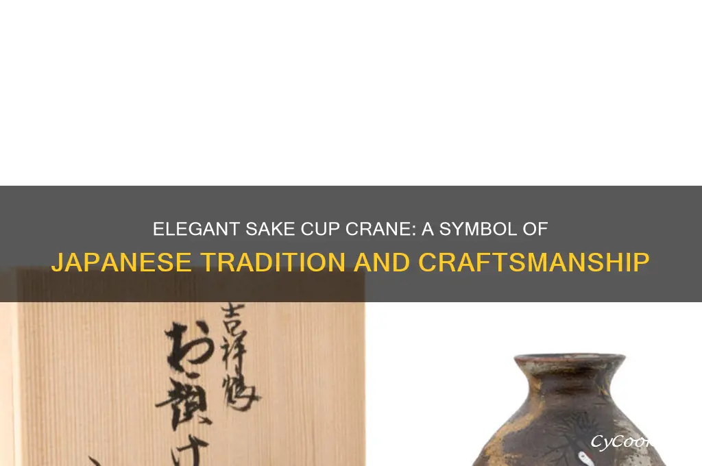 sake cup crane