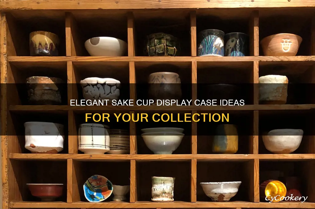 sake cup display case