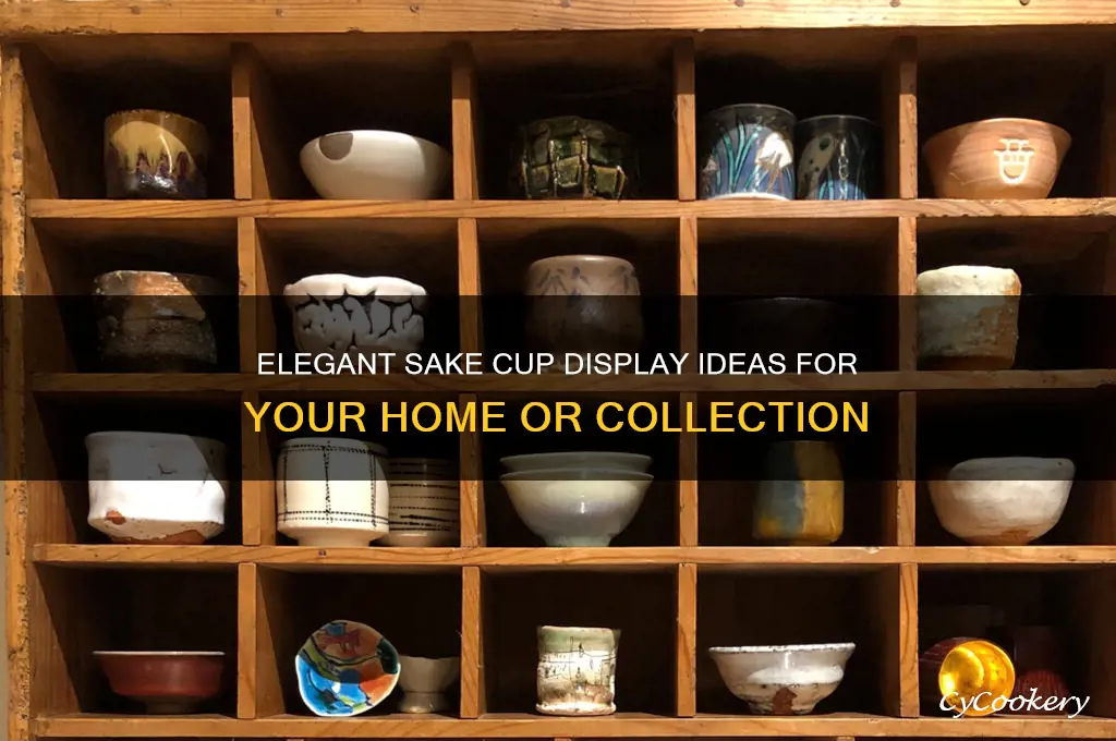 sake cup display
