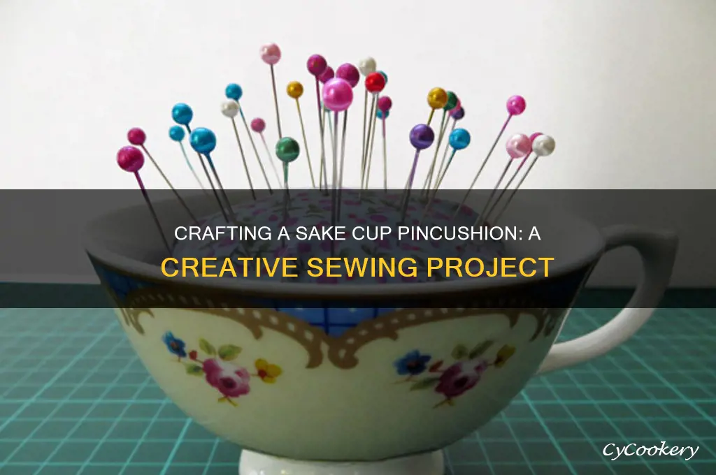 sake cup pincushion