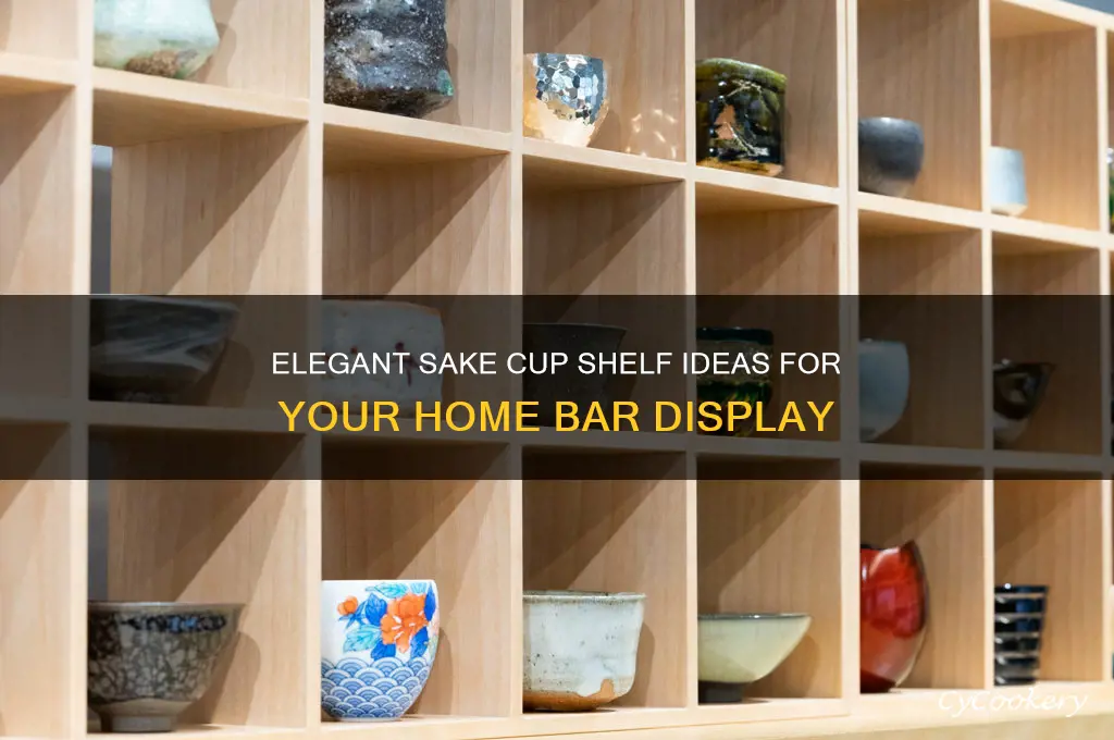 sake cup shelf