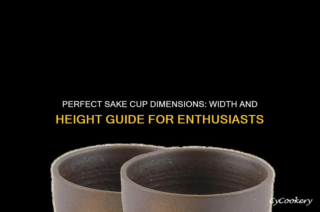 sake cup width and height