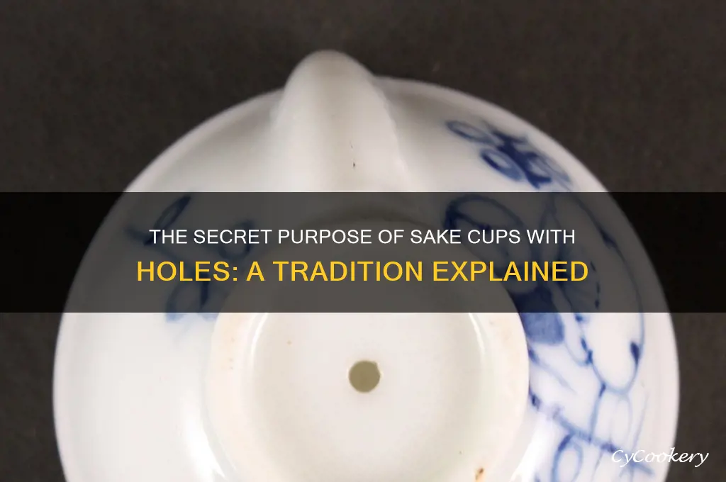 sake cup with hole