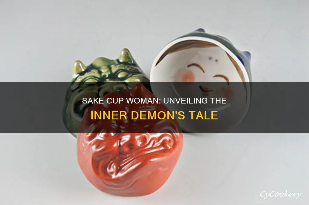 sake cup woman on inside demon