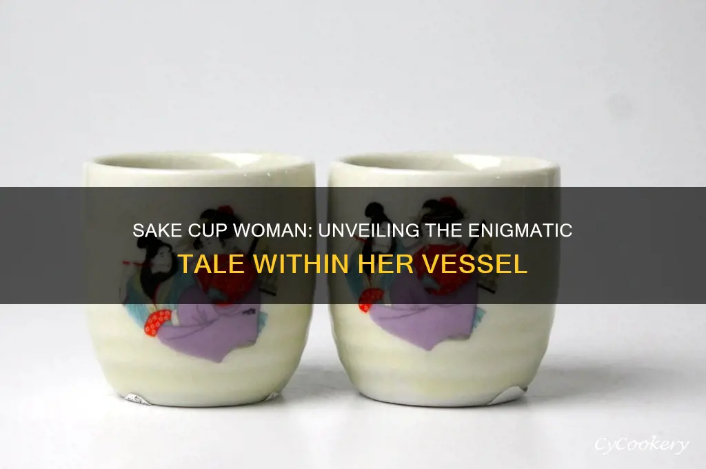 sake cup woman on inside