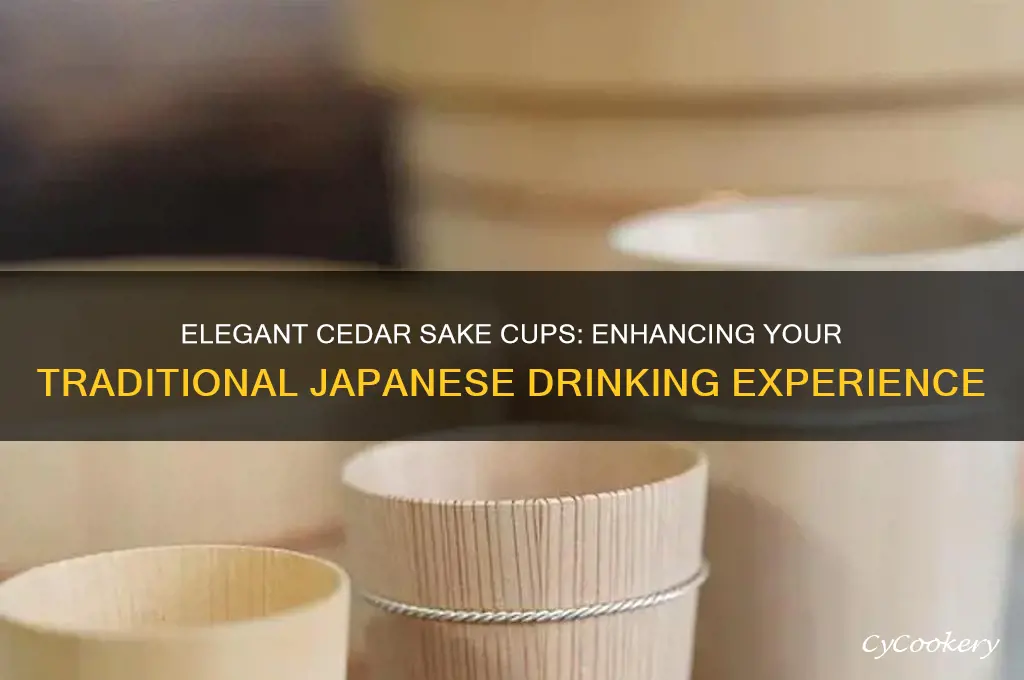 sake cup wood type cedar