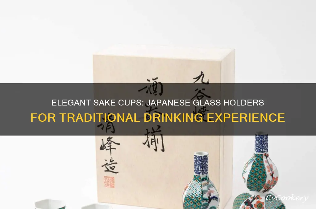sake cups japan with glass holder