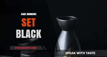 Elegant Sake Drinking Set: Black Ceramic for Perfect Pouring Experience