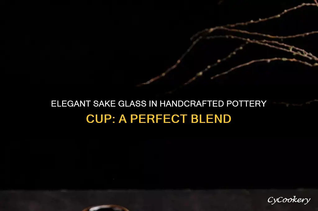 sake glass in pottery cup