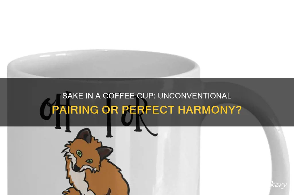 sake in a coffee cup