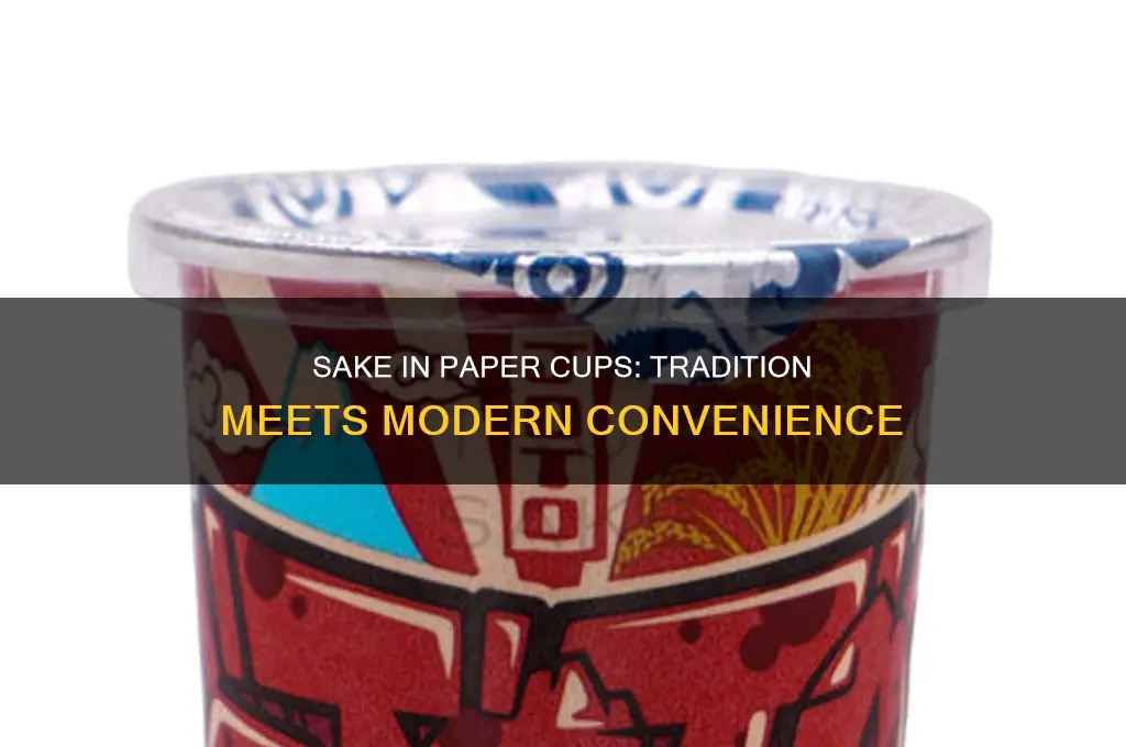 sake in paper cup
