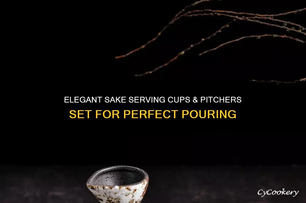 sake serving cups & pitchers set