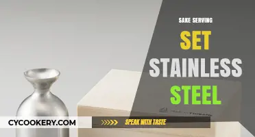 Elegant Stainless Steel Sake Serving Sets for Modern Enjoyment