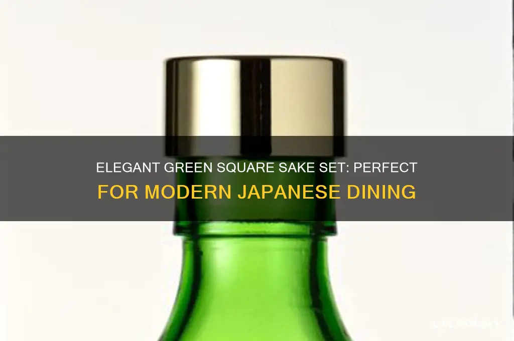 sake set green square