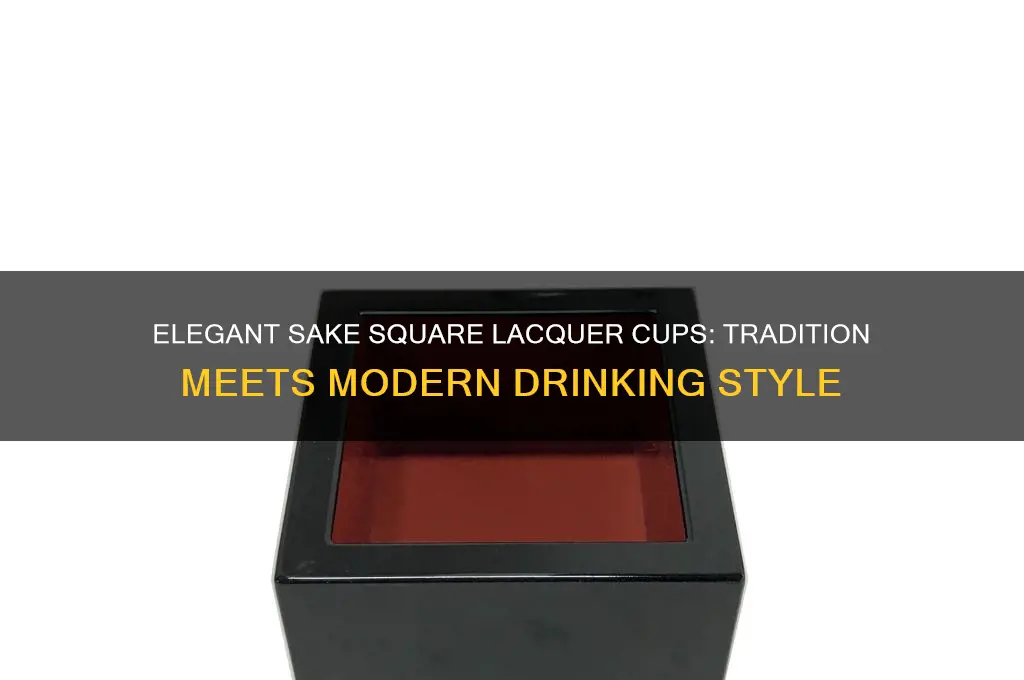 sake square lacquer cups