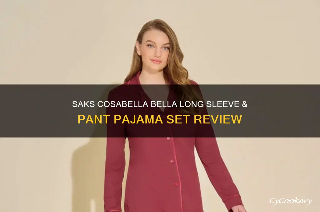 saks cosabella bella long sleeve & pant pajama set