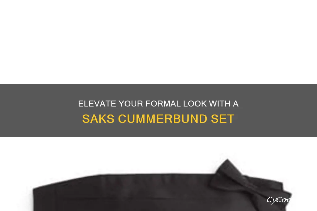 saks cummerbund set