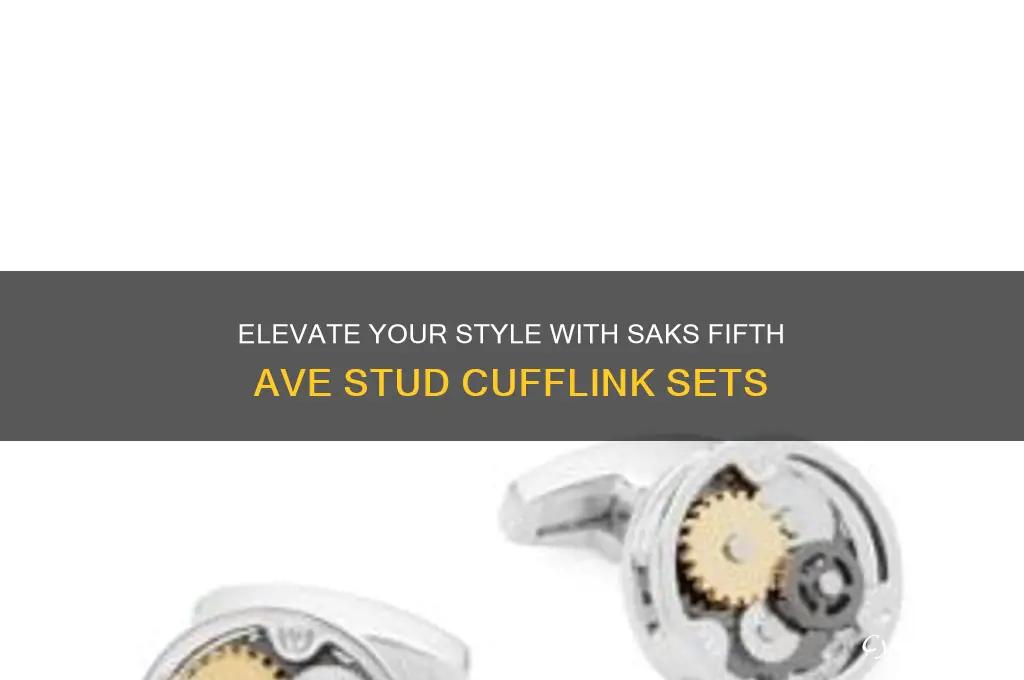 saks fifth ave stud cufflink sets
