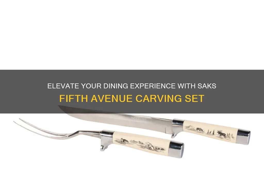 saks fifth avenue 2 piece carving set