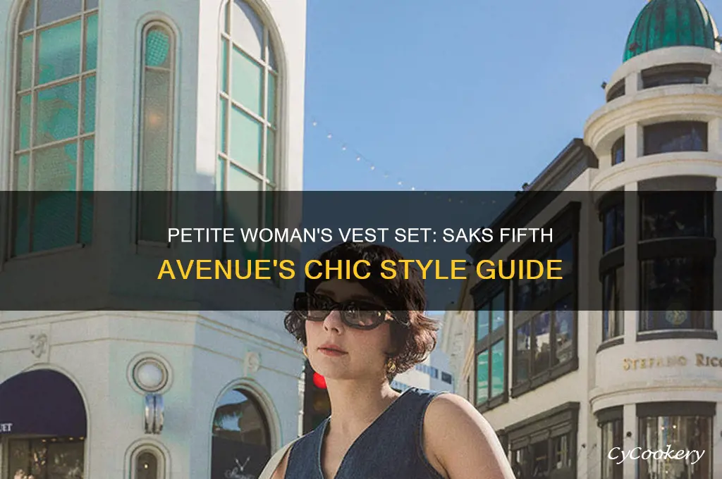 saks fifth avenue and woman vest set petite