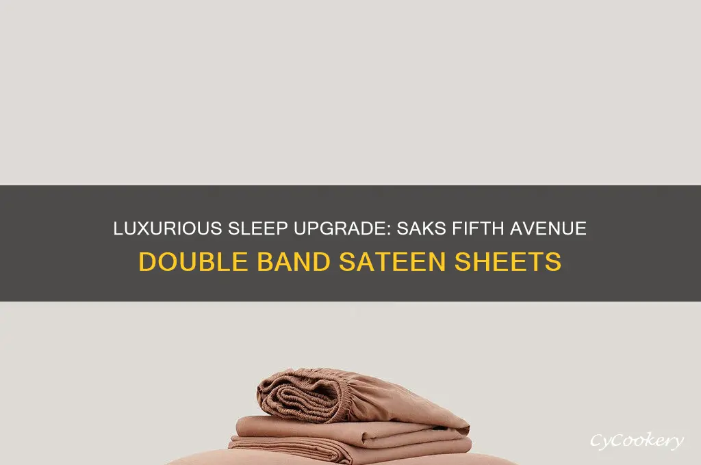 saks fifth avenue luxe double band sateen sheet set
