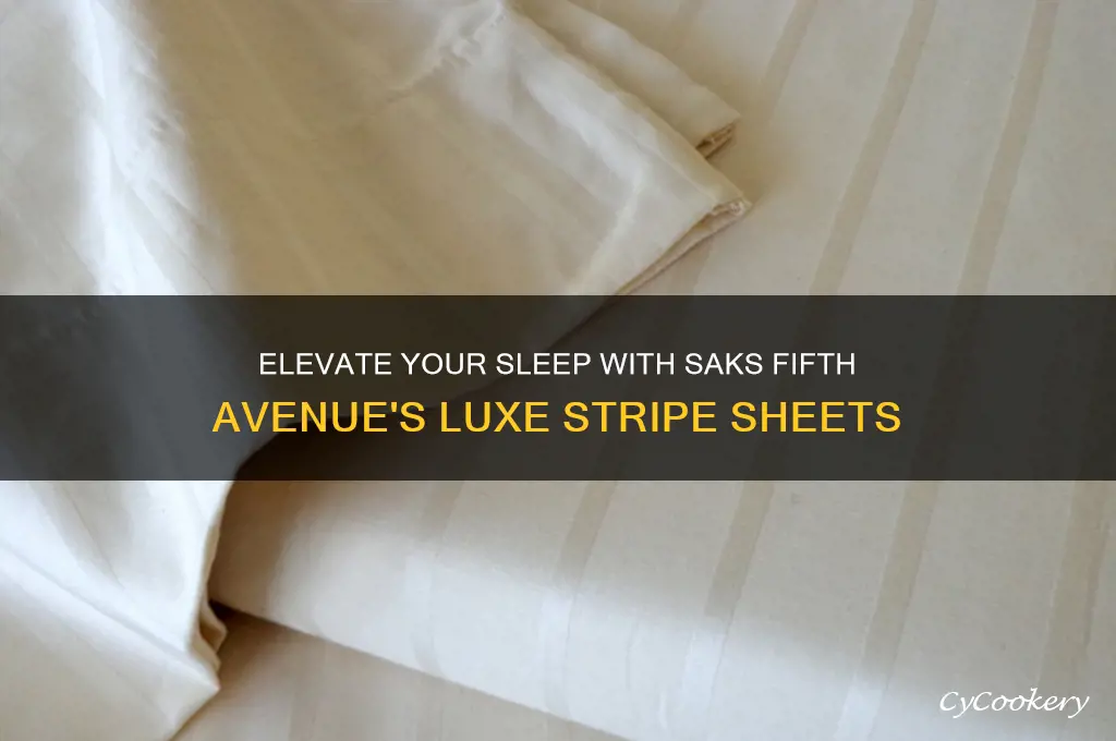 saks fifth avenue luxe double stripe border sheet set