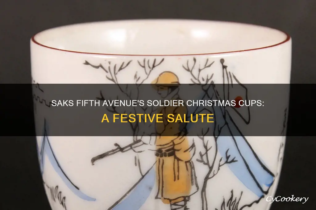 saks fifth avenue soldier christmas cups