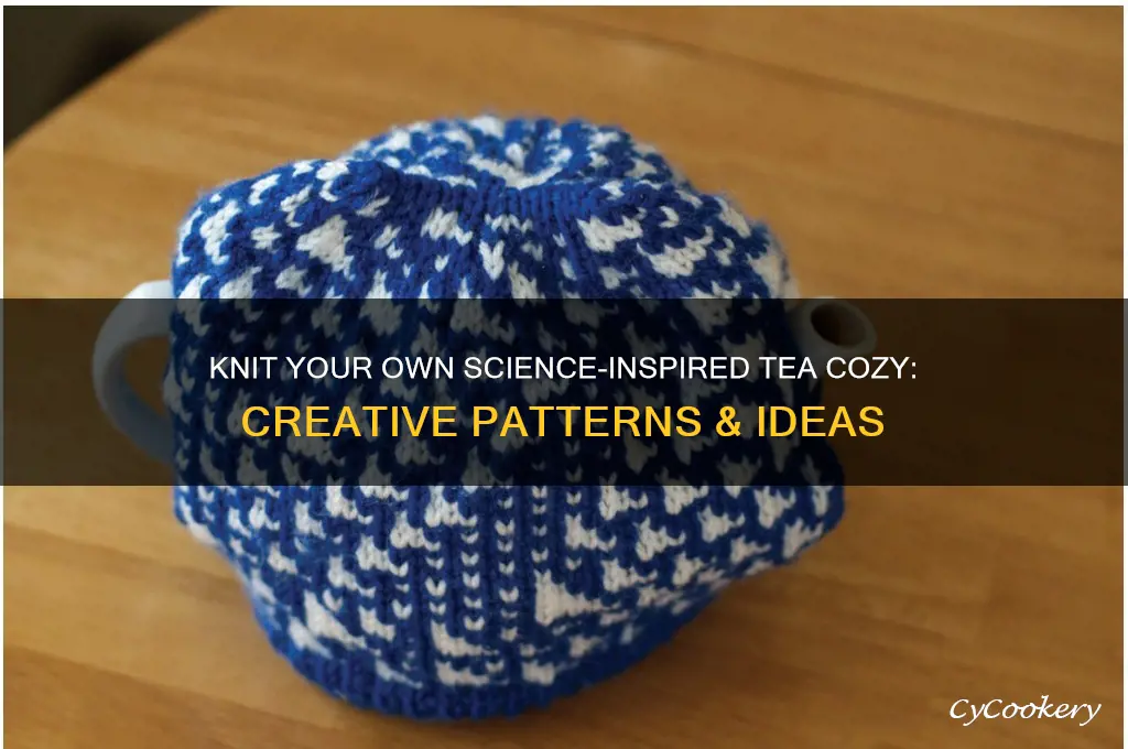 science tea cozy knitting