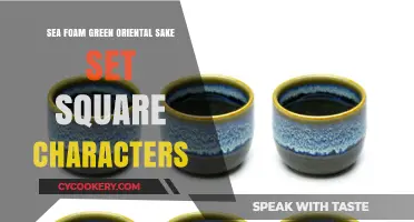 Elegant Sea Foam Green Oriental Sake Set: Square Characters Explained