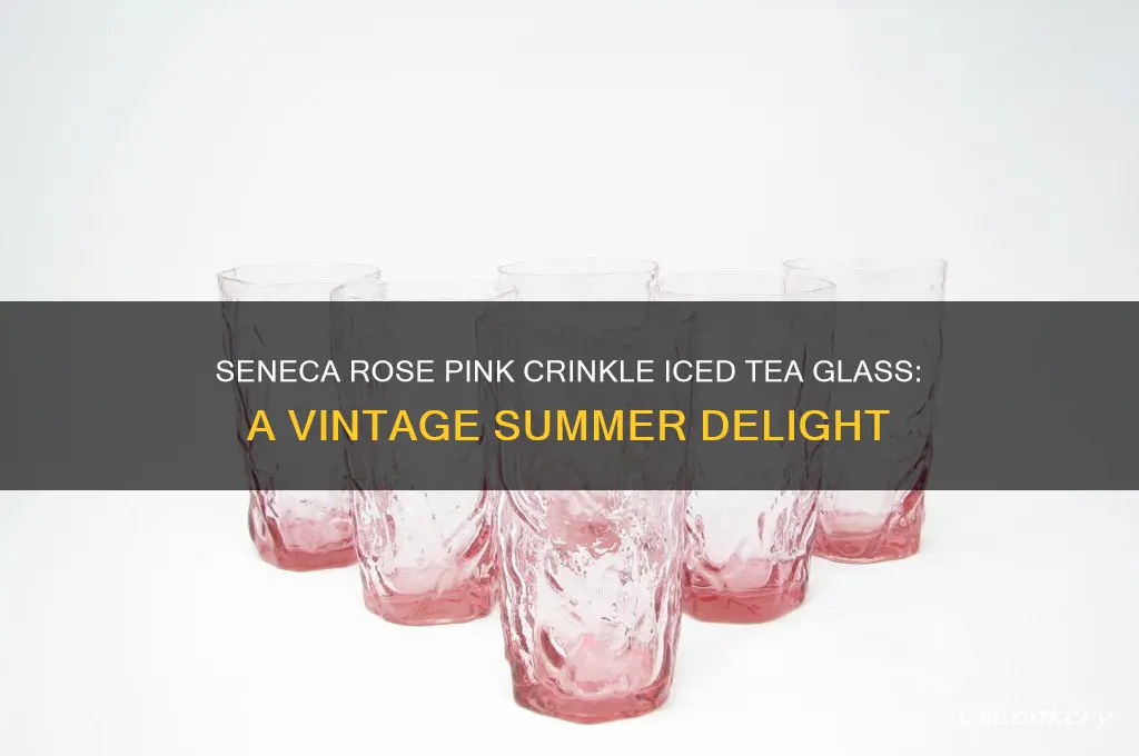 seneca rose pink crinkle iced tea glass