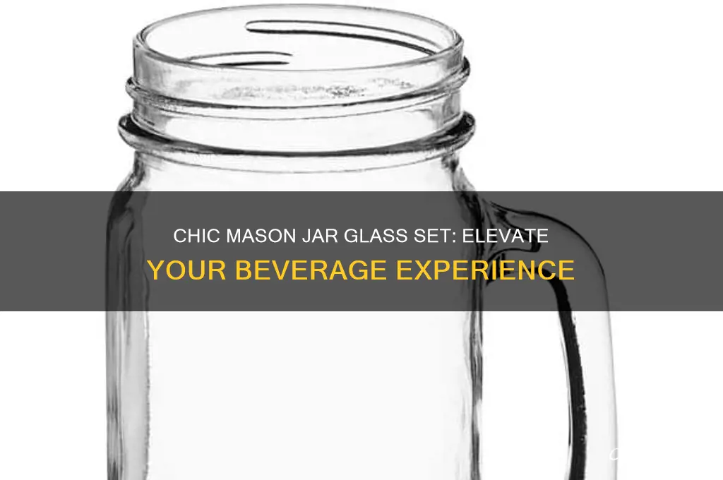 set of 8 mason jar drinking glasses