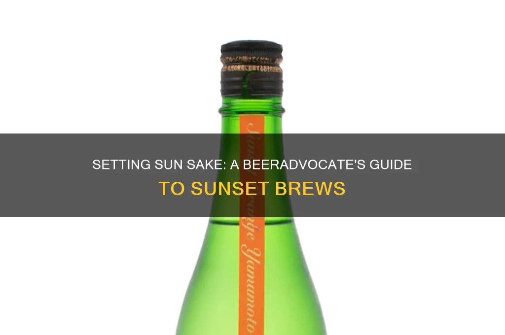 setting sun sake beeradvocate
