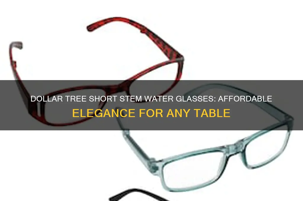 short stem water glasses dollar tree