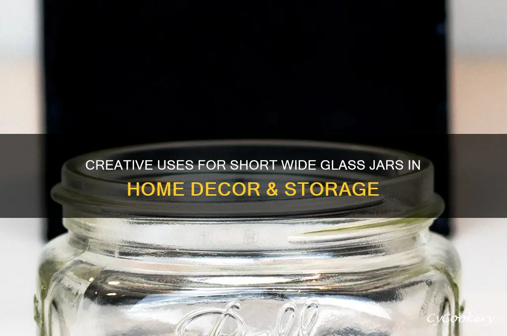 short wide glass jar