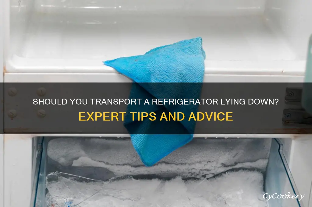 should a refrigerator be transported lying down