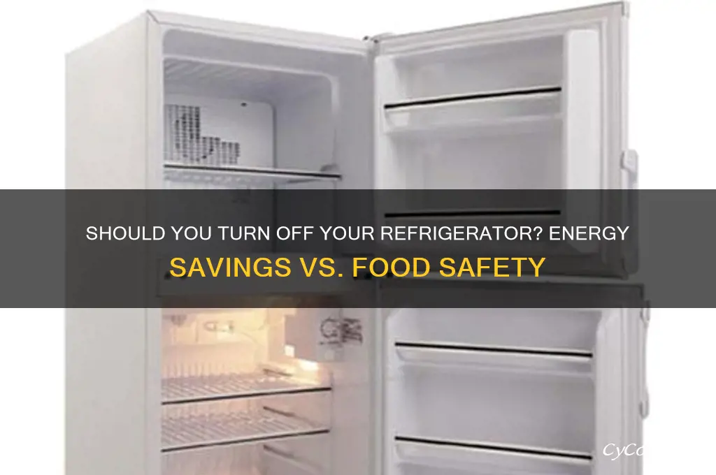 should a refrigerator be turned off occasionally