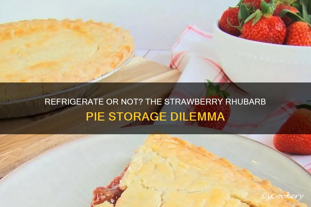 should a strawberry rhubarb pie be refrigerated