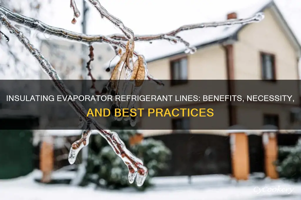 should an evaporator refrigerant line be insulated