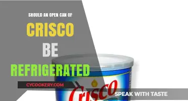 Should You Refrigerate an Open Can of Crisco? Tips and Advice