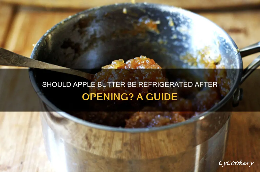 should apple butter be refrigerated after opening