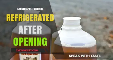 Should Apple Cider Be Refrigerated After Opening? Expert Tips