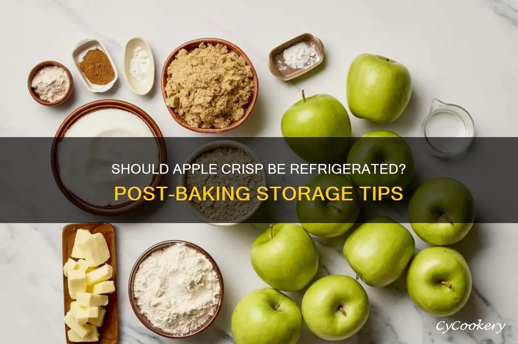 should apple crisp be refrigerated after baking