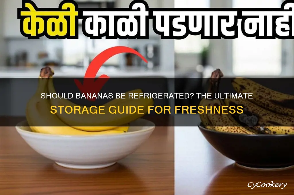 should banana be stored in the refrigerator