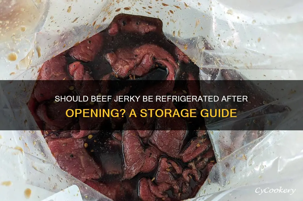 should beef jerky be refrigerated after opening