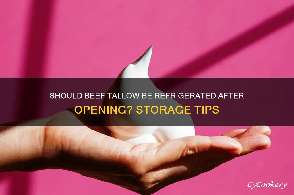 should beef tallow be refrigerated after opening
