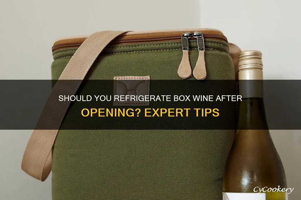should box wine be refrigerated after opening